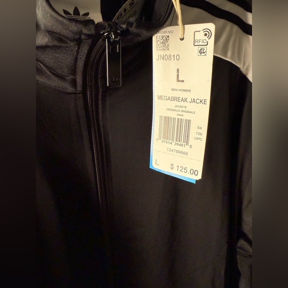 Adidas Originals [M-L] Men's Adilenium 2 Megabreak Jacket Black Oversized JN0810 - Picture 6 of 10
